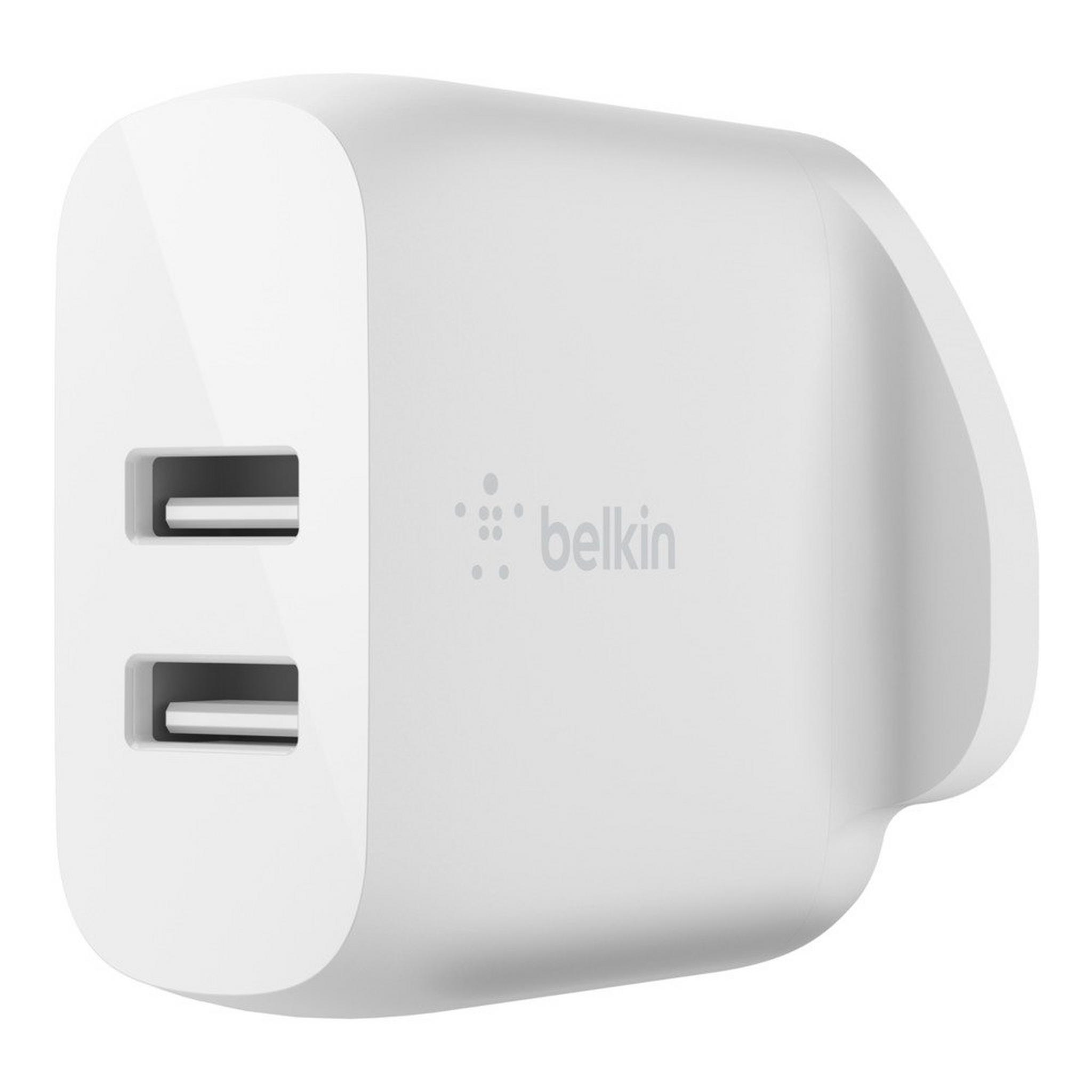 Belkin Boost Charge Dual USB-A Wall Charger 24W - White
