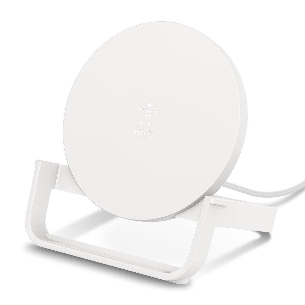 Belkin BOOST CHARGE 10W Fast Wireless Charging Stand + Quick Charge 3.0 wall Charger - White
