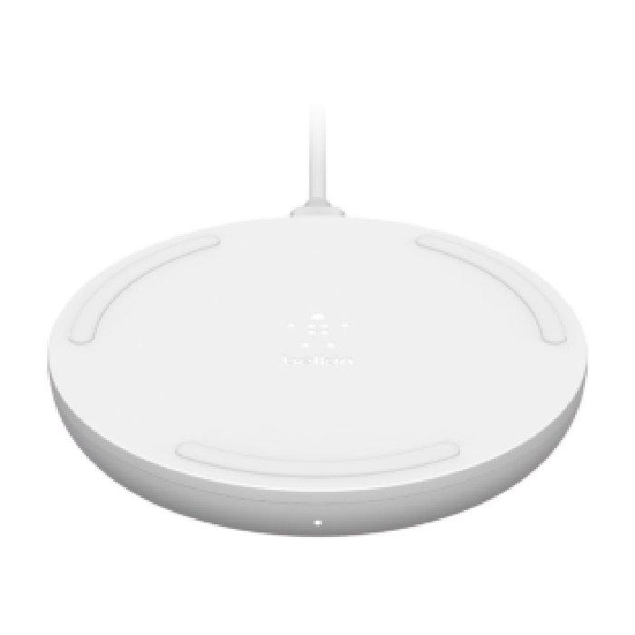 Belkin Boost Charge 10W Fast Wireless Charging Pad + Quick Charge 3.0 wall Charger - White