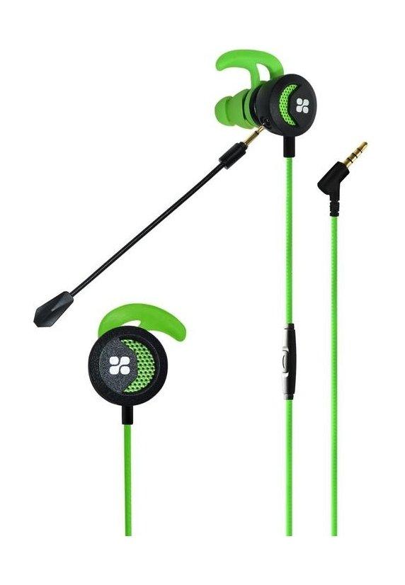 Promate Clink In-Ear Gaming Earphone with Detachable Microphone - Green