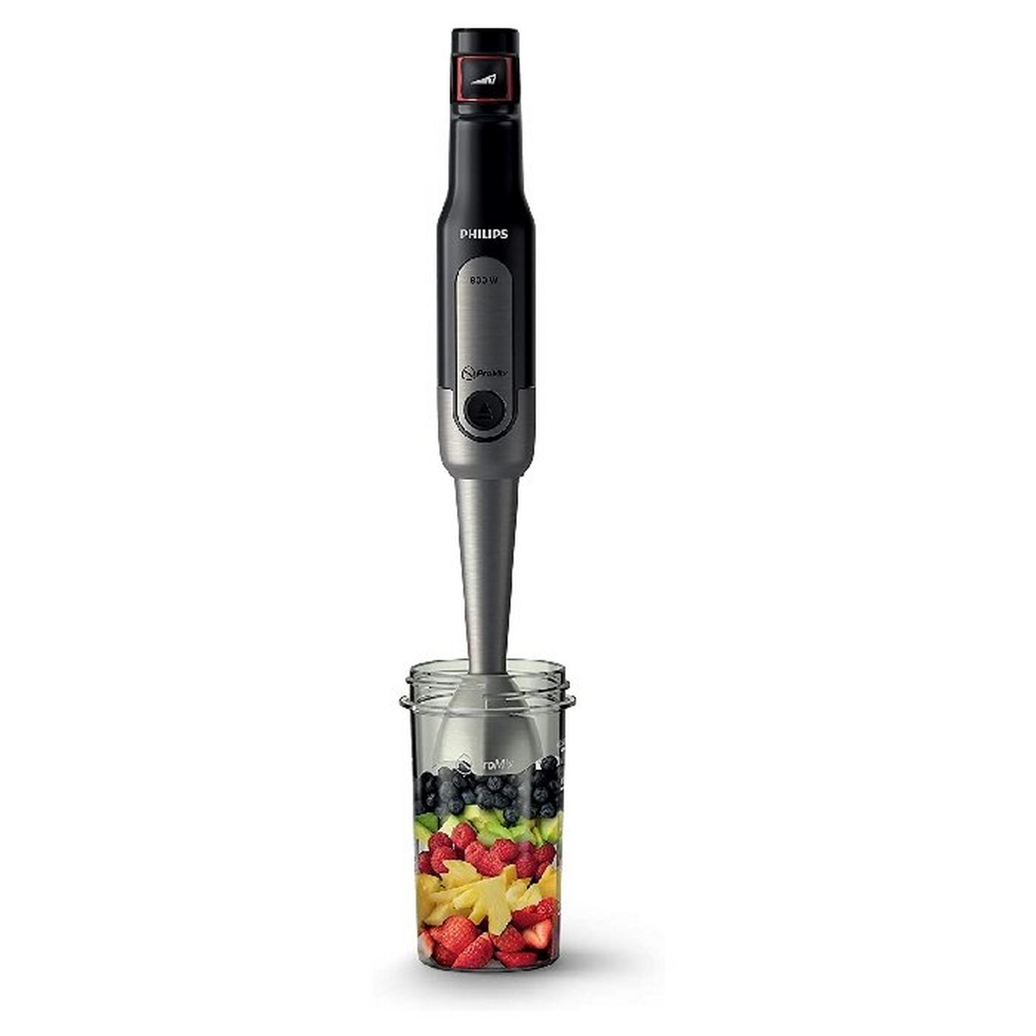 Philips Hand Blender with Chopper and Whisk, 800W, HR2657/91 - Black