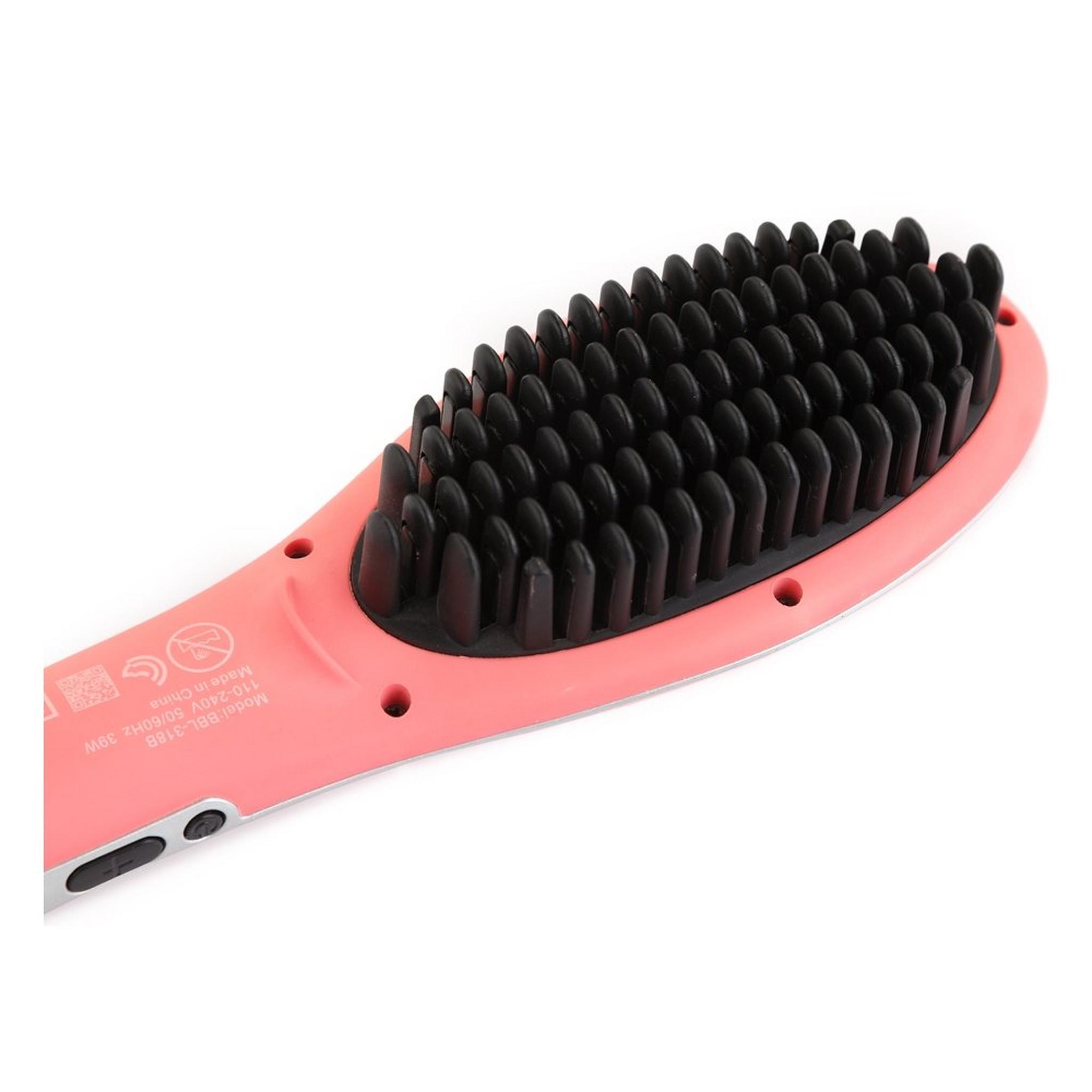 WANSA Hair Straightening Brush - Pink