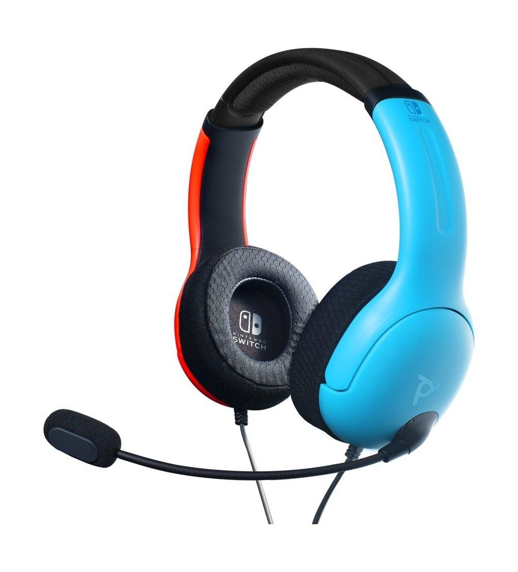 LVL40 Wired Stereo Headset for Nintendo Switch - Blue Red
