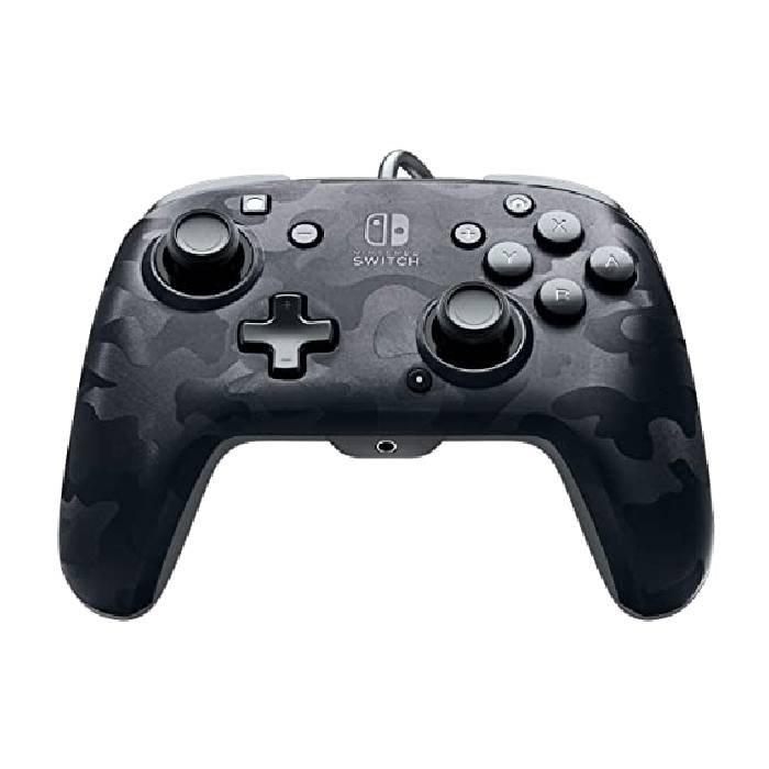 PDP Faceoff Deluxe+ Audio Nintendo Switch Wired Controller - Black Camo