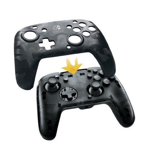 PDP Faceoff Deluxe+ Audio Nintendo Switch Wired Controller - Black Camo