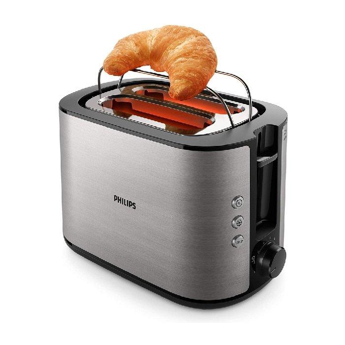 Philips Viva Collection Toaster Full Metal, 950 W, HD2650/92 - Silver/Black