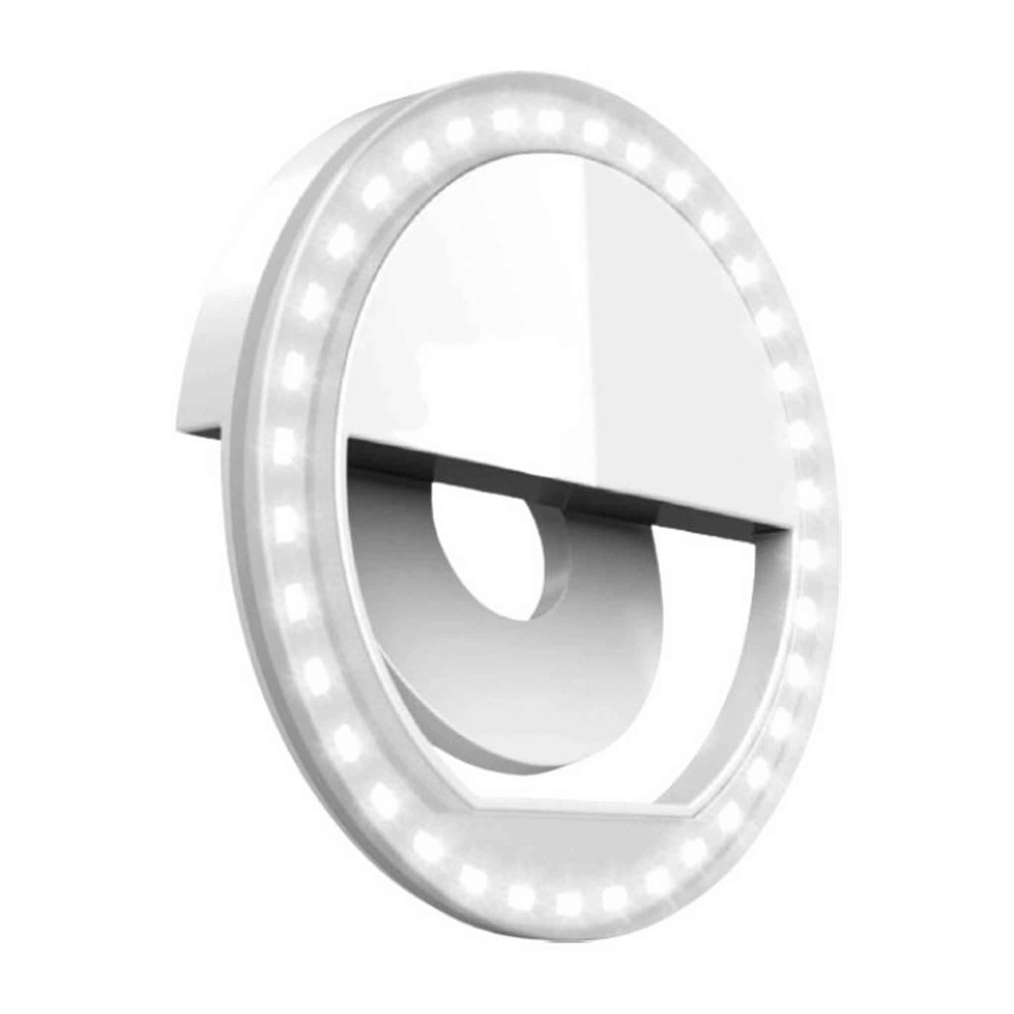 ضوء ال-اي-دي دائري للتصوير بالهاتف - أبيض
