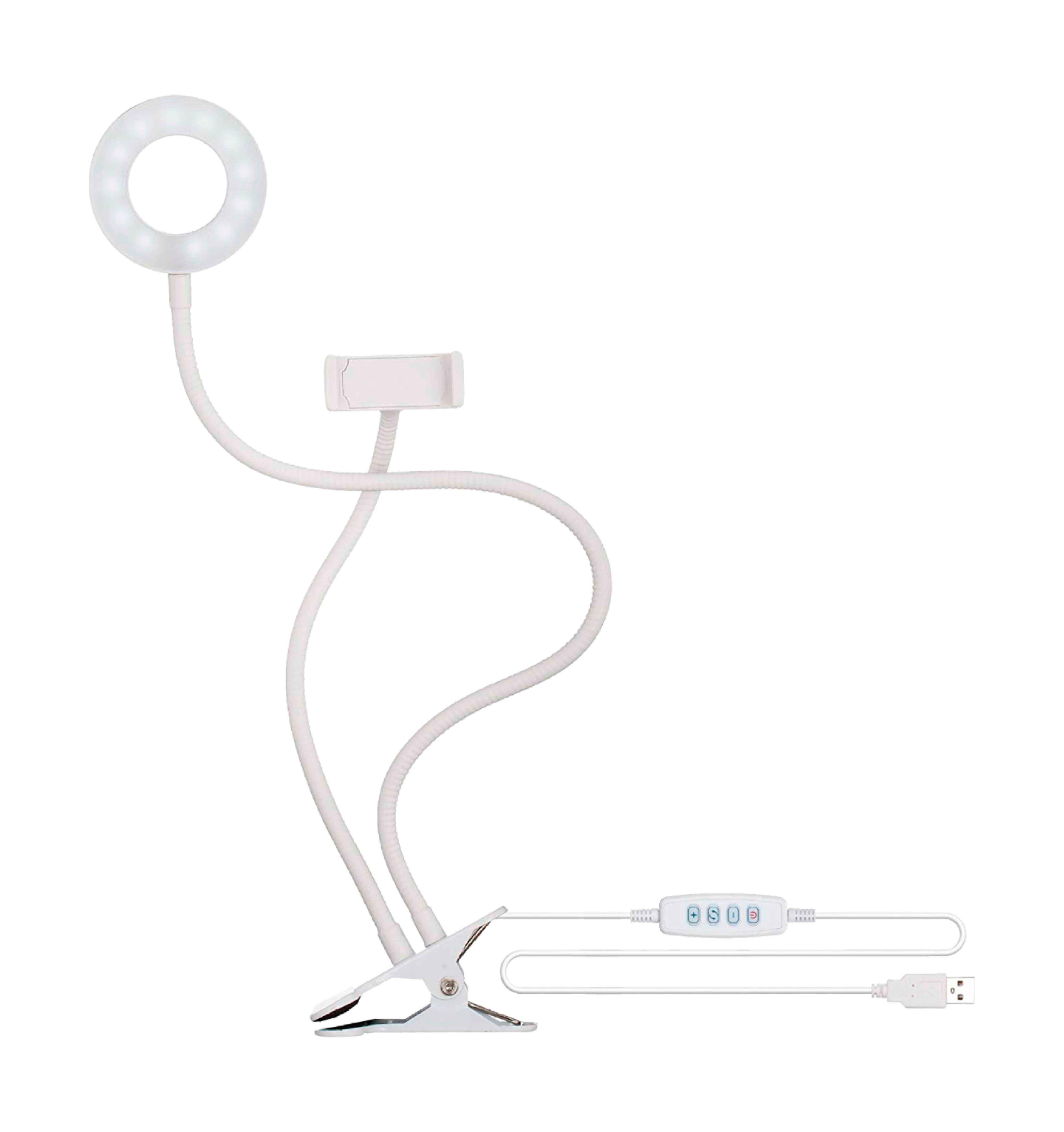 مصباح حلقي LED مرن مقاس 24 بوصة من باور - أبيض