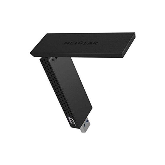 محول واي فاي يو إس بي من نت جير، لاسلكي AC، مزدوج النطاق، A6210 - أسود