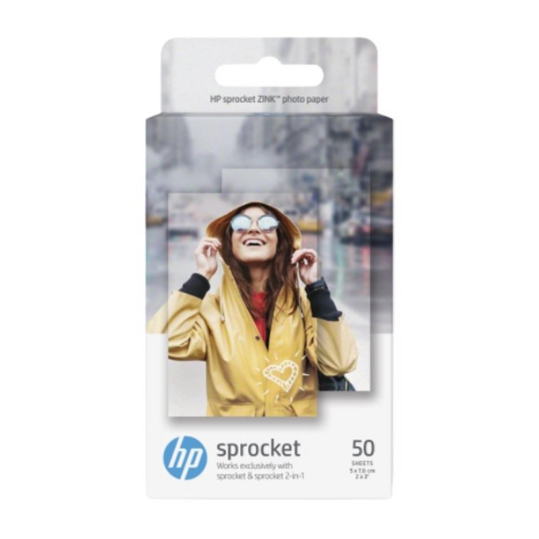 HP Sprocket Zink Sticky-Backed Photo Paper - 50 Sheet Pack
