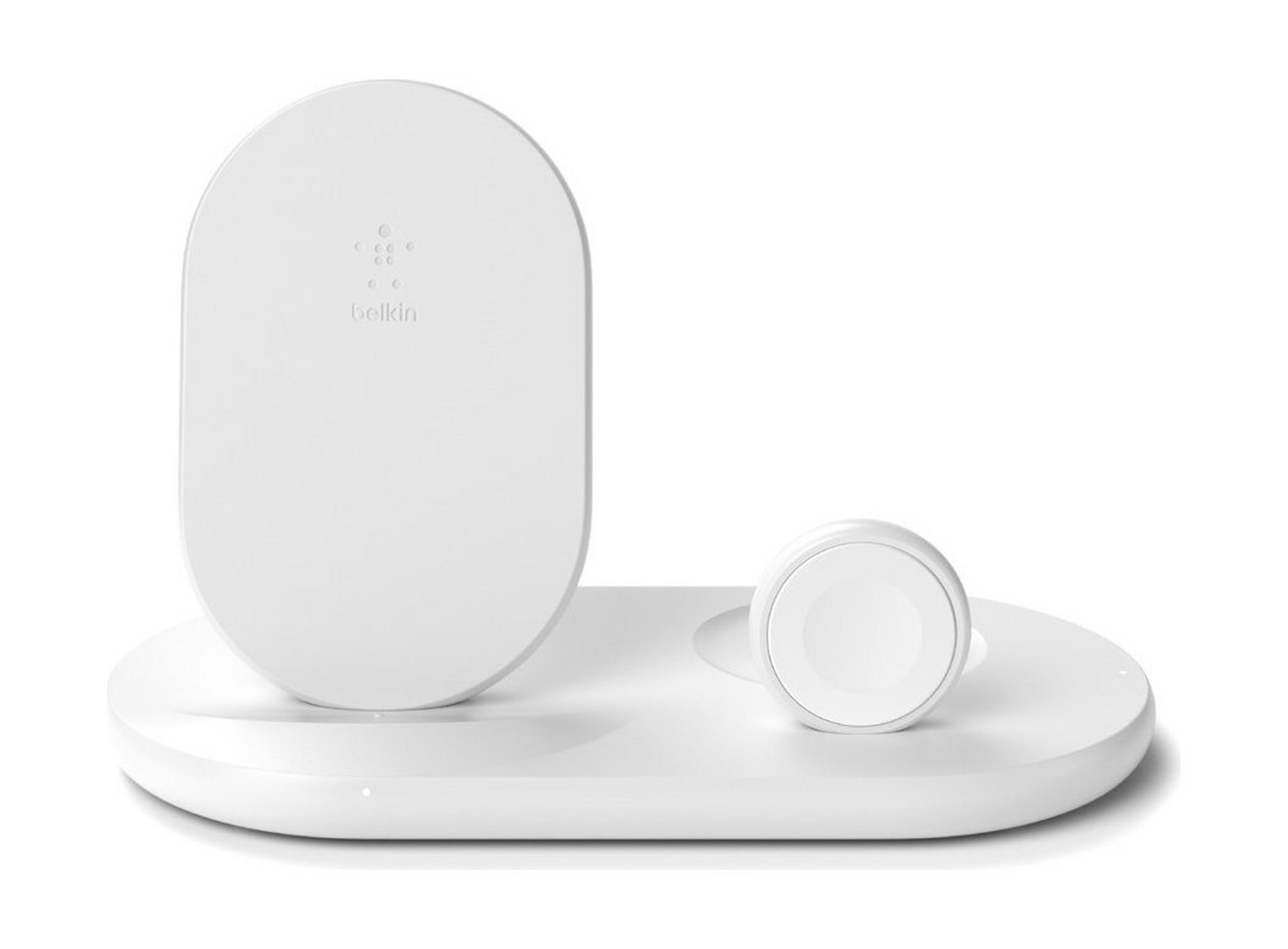 Belkin Boost Charge 3-in-1 Wireless Charger for Apple Devices - White