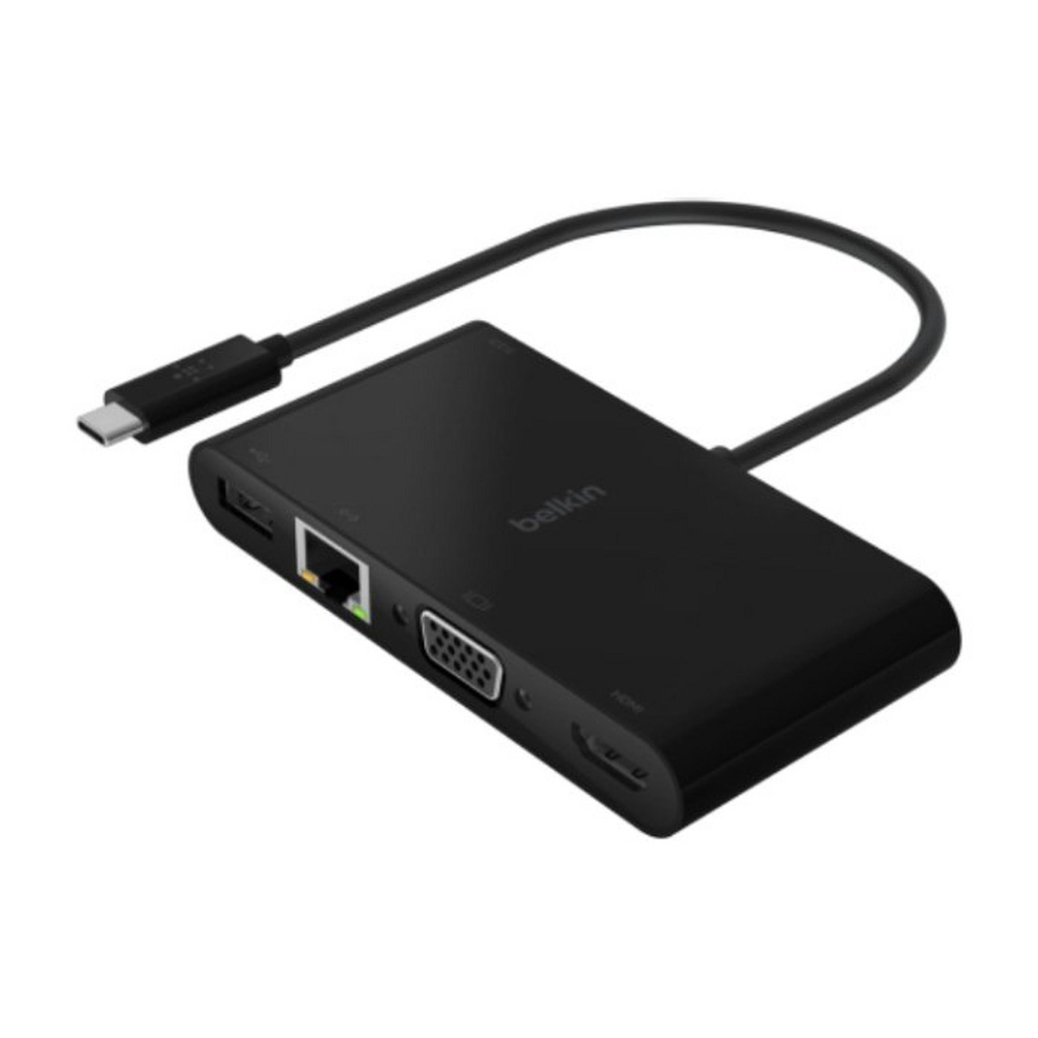 Belkin USB-C Multimedia Interface and 100W Charge Adapter - Black