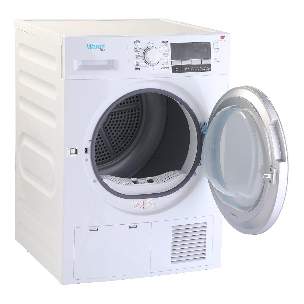 Wansa Gold Condenser Dryer, 8KG, WGFCD807WHT-C10 - White