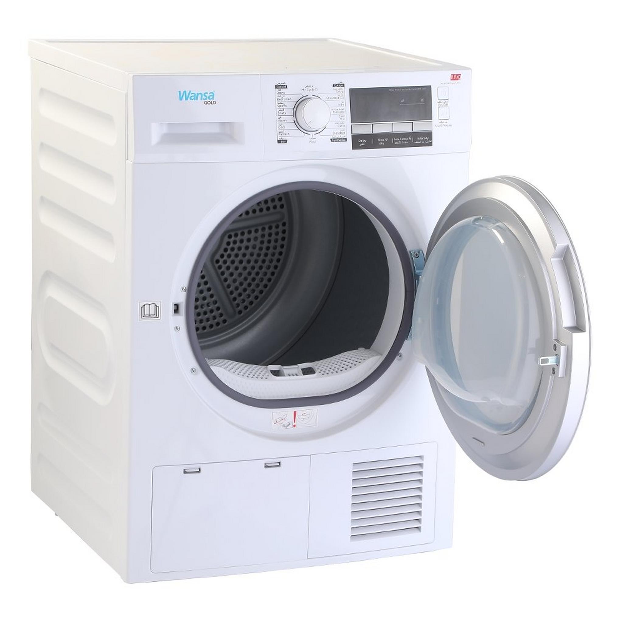 Wansa Gold Condenser Dryer 8KG (WGFCD807WHT-C10)