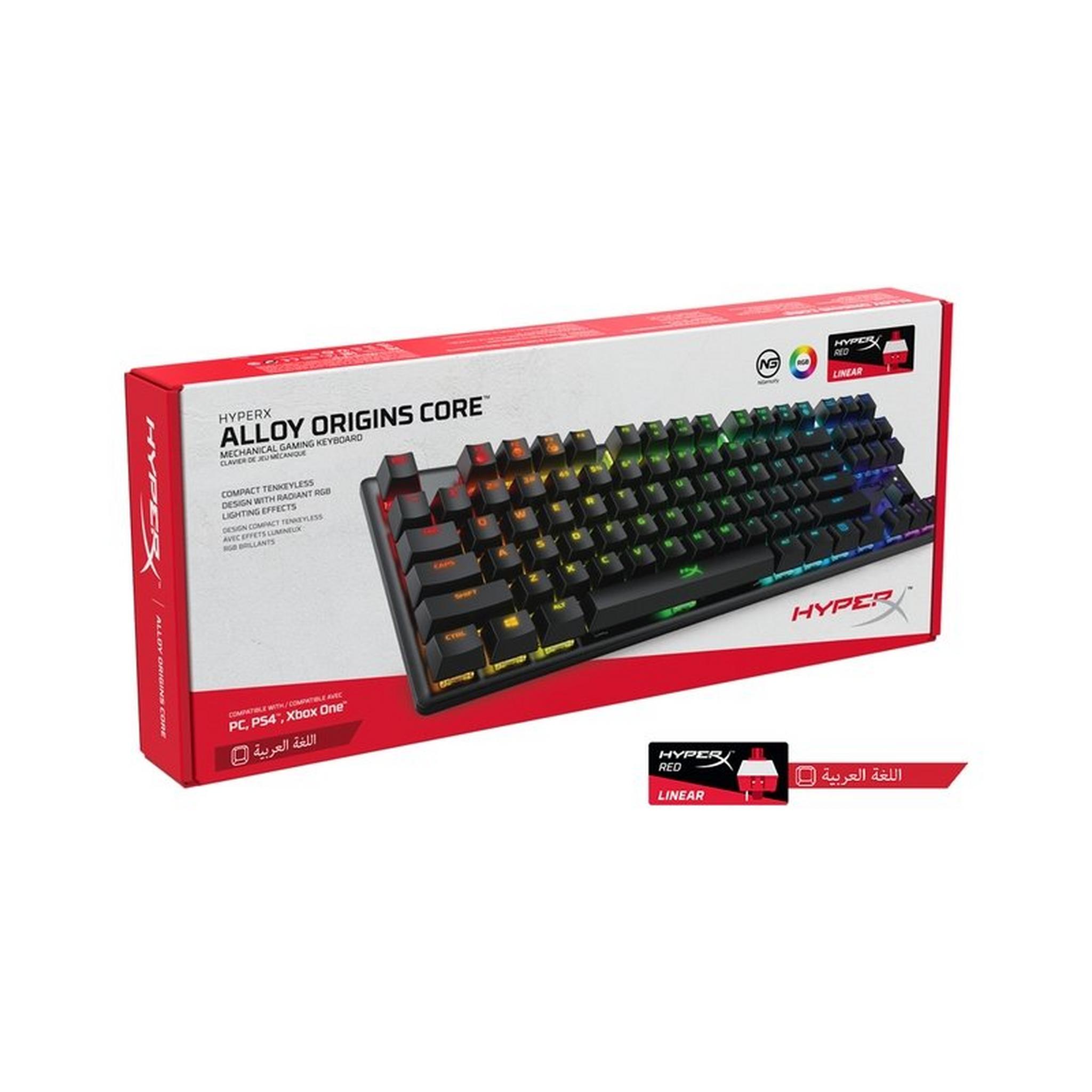 HyperX Alloy Origins Core Tenkeyless Mechanical Gaming Keyboard (Arabic Layout) - Red