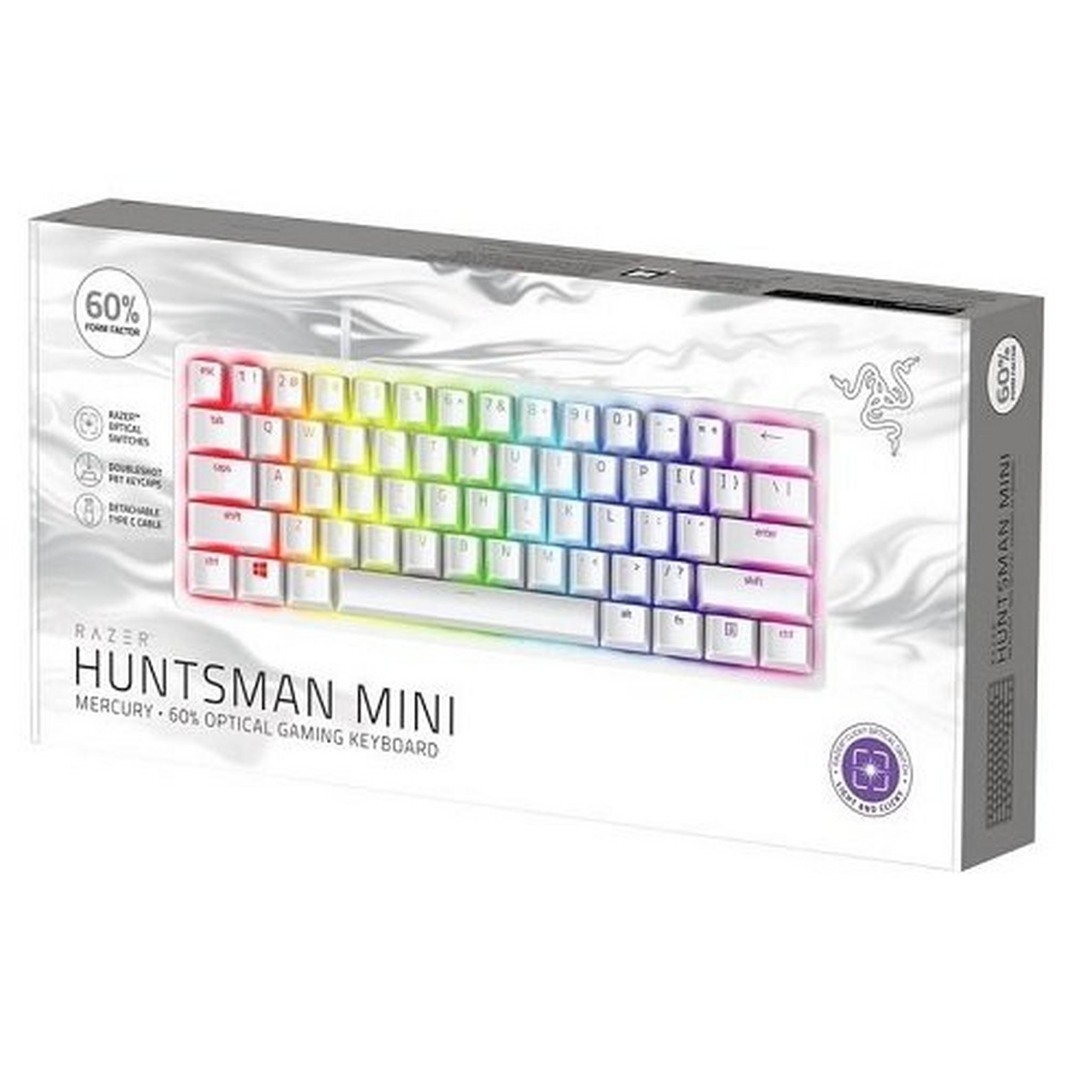 لوحة مفاتيح الألعاب السلكية ريزر هانتسمان ميني سويتش - مفاتيح حمراء - أبيض