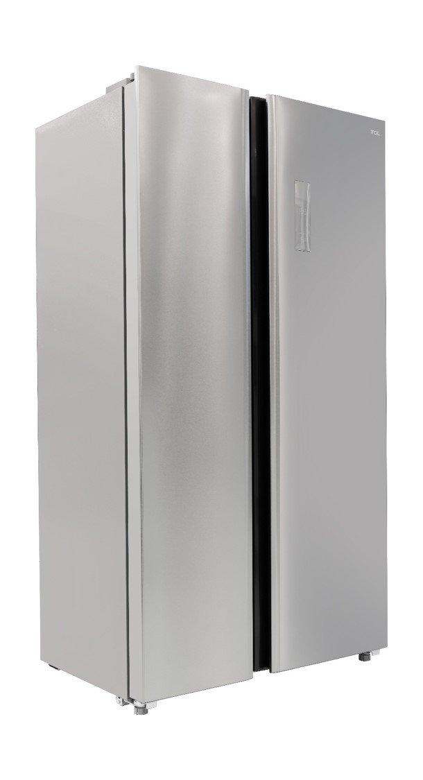 TCL Side By Side Refrigerator and Freezer, 17CFT, 488-Liters, TRF-520WEX - Stainless Steel