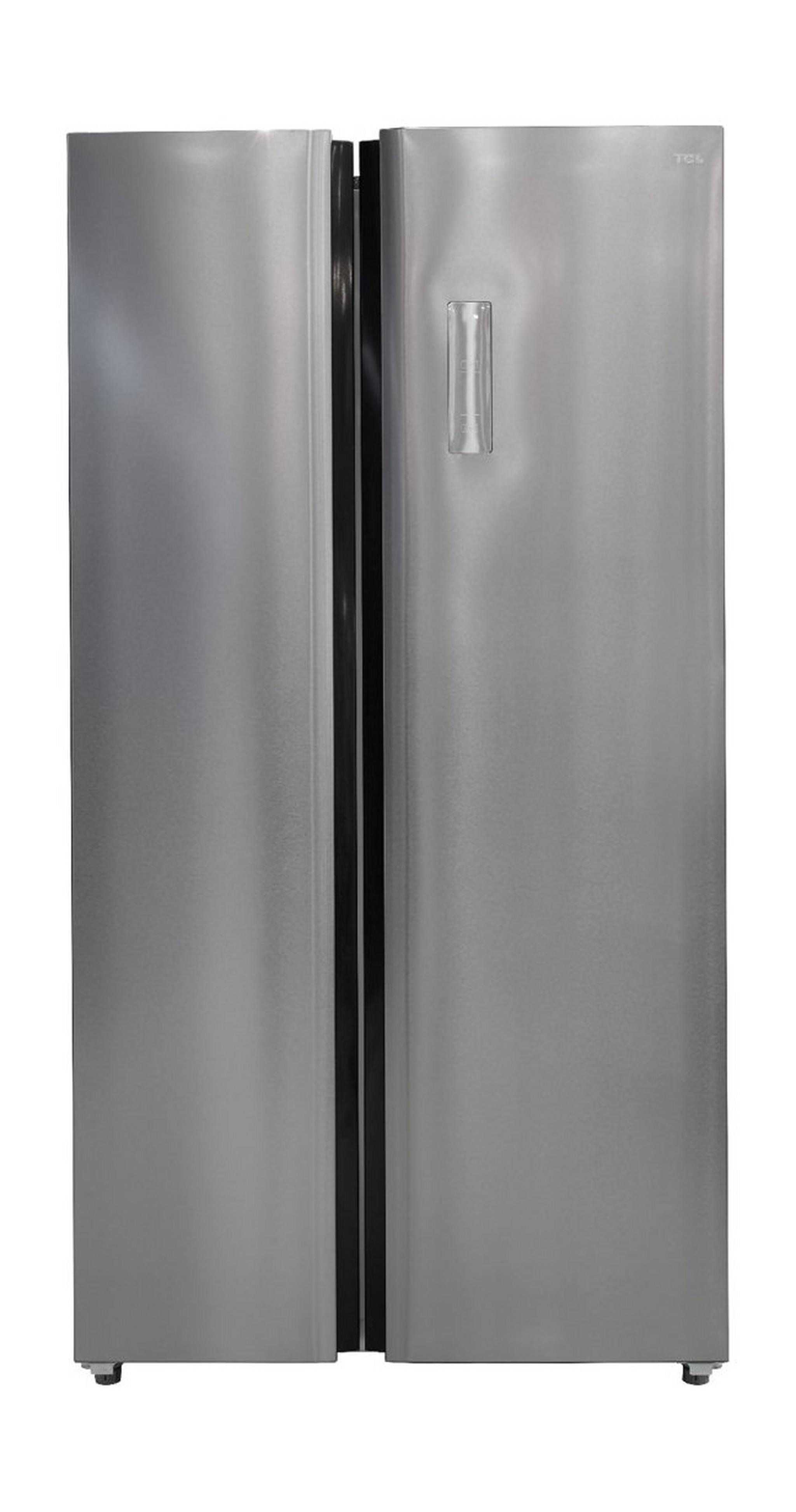TCL Side By Side Refrigerator and Freezer 21 CFT (TRF-650WEXPSA) - Stainless Steel