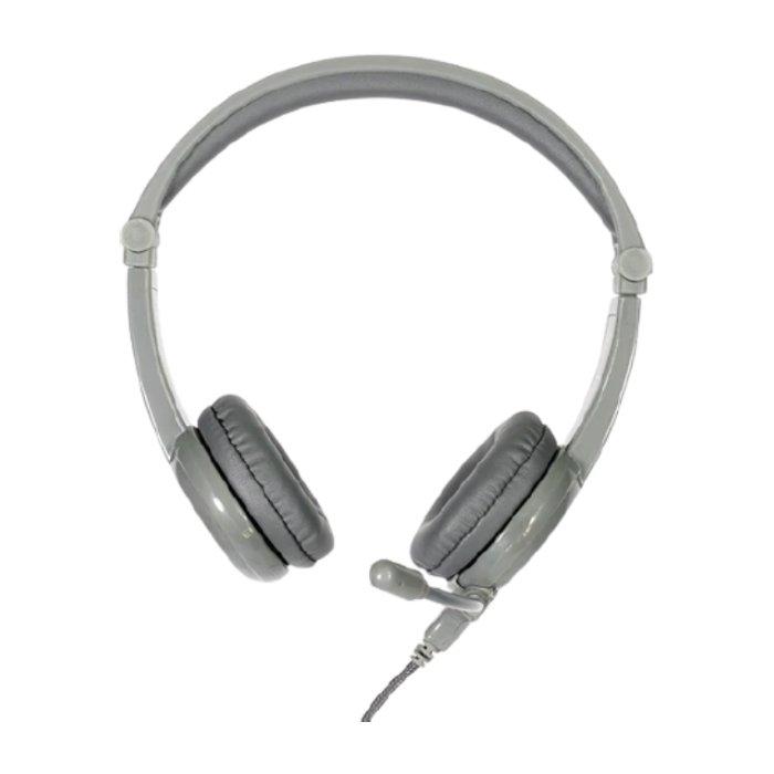 BuddyPhones Galaxy Wired Kids Gaming Headphones - Grey