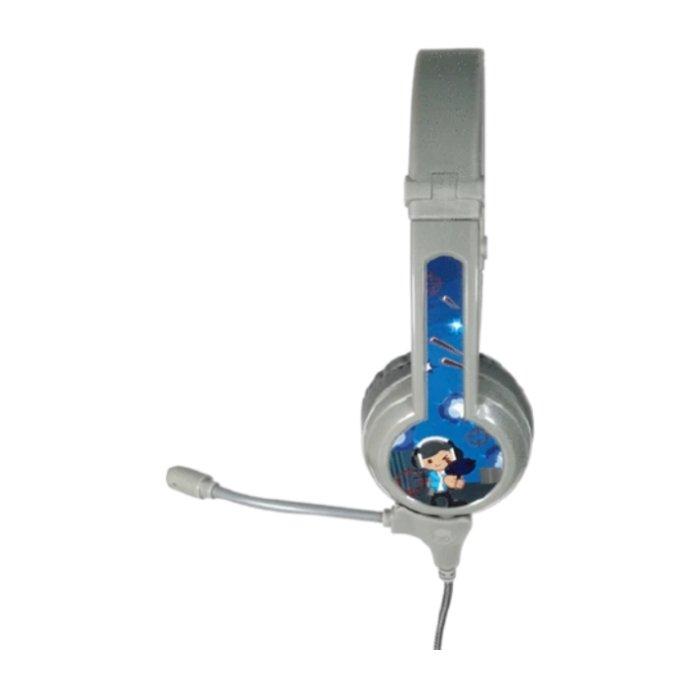 BuddyPhones Galaxy Wired Kids Gaming Headphones - Grey