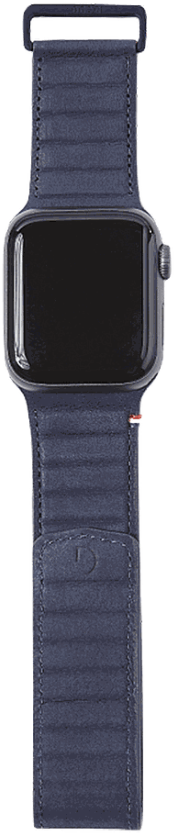 سوار من ديكوديد لساعة آبل مقاس 38/40 ملم من الجلد - أزرق
