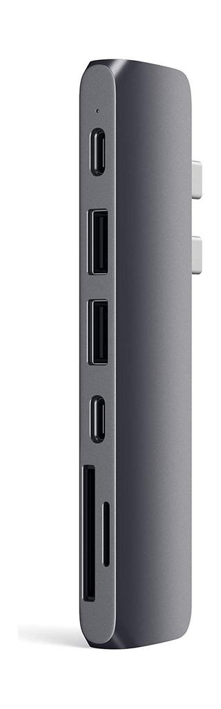 اشتري محول ساتشي ألمنيوم من النوع usb-c و 4k hdmi ، بيانات usb-c ، قارئ بطاقات sd / micro usb... في الكويت