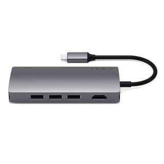 اشتري محول ساتشي usb c من الألومنيوم متعدد المنافذ - (st-tcma2m) في الكويت