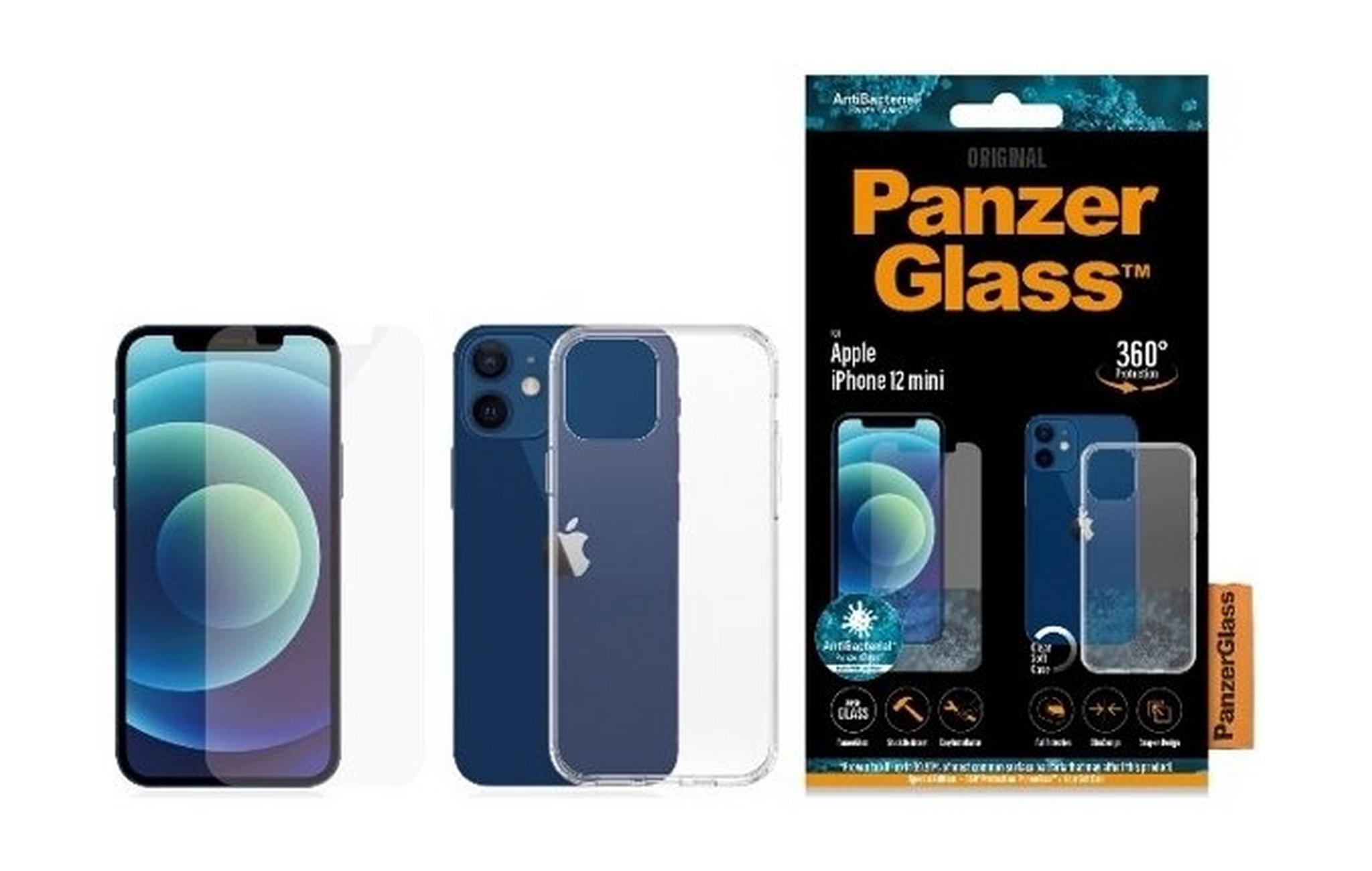 PanzerGlass iPhone 12 Mini Exclusive Bundle Standard Glass with Case - Clear