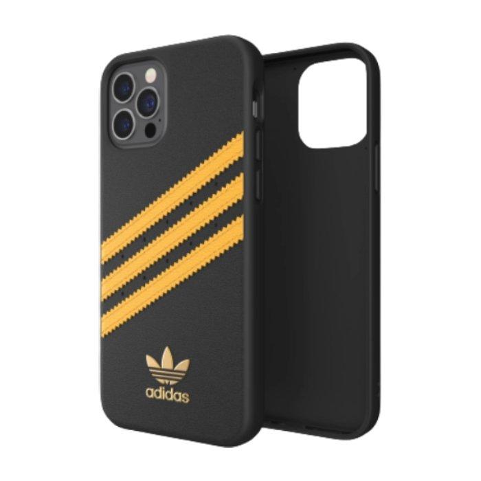 Adidas Original iPhone 12 Pro Moulded Case - Black / Collegiate Gold
