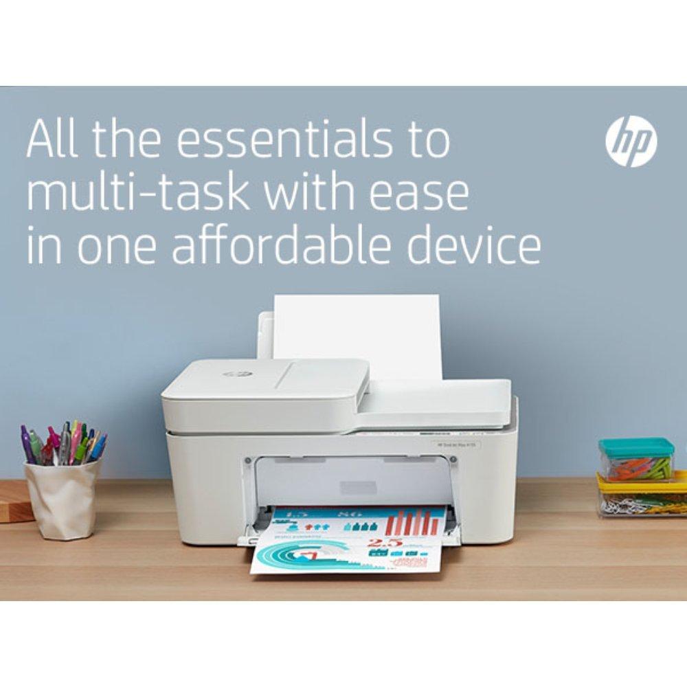 HP DeskJet Plus 4120 All-in-One Printer, 3XV14B - White