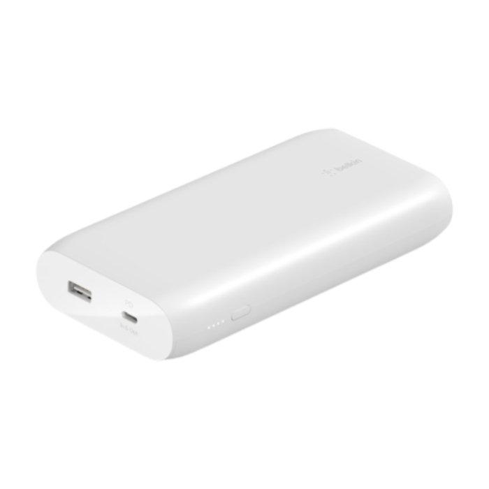 بطارية الشحن الخارجية بيلكين بسعة 20000 مللي أمبير USB-C PD - أبيض