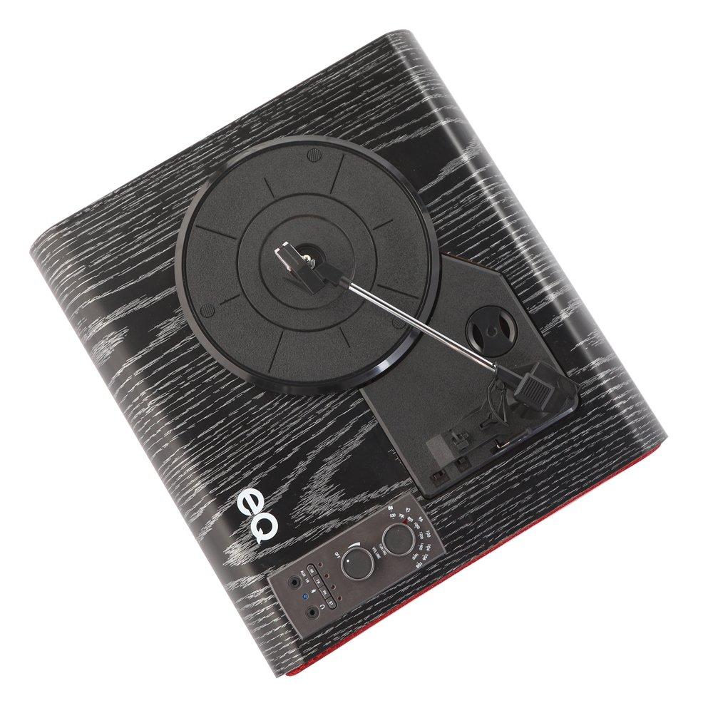 مشغل الاسطوانات BT/AM/FM ريترو 3 سرعات من اي كيو