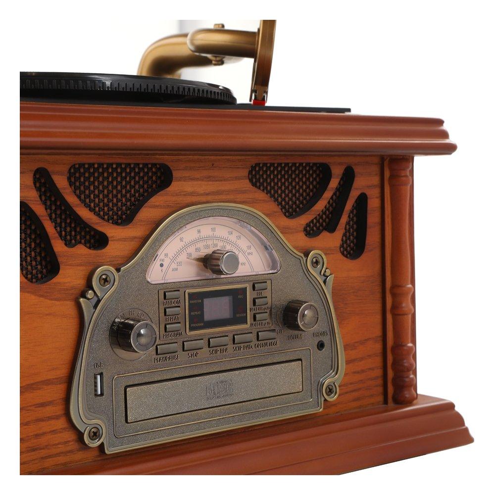 EQ Gramophone Turntable BT/USB/AM/FM (411A)