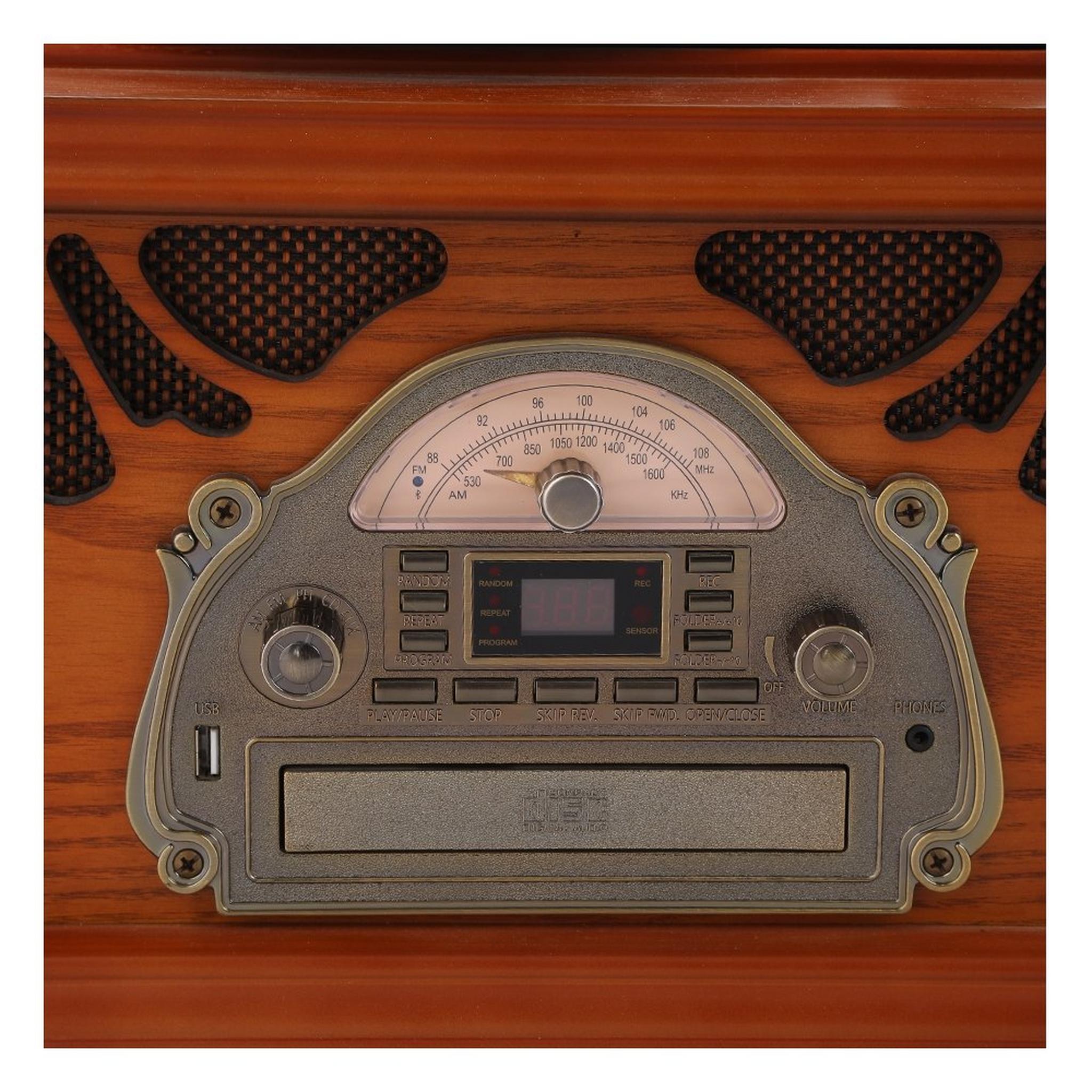 EQ Gramophone Turntable BT/USB/AM/FM (411A)