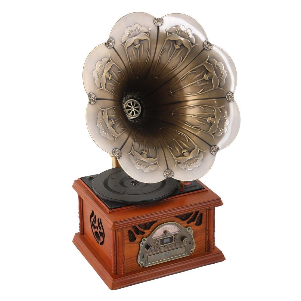 EQ Gramophone Turntable BT/USB/AM/FM (411A)