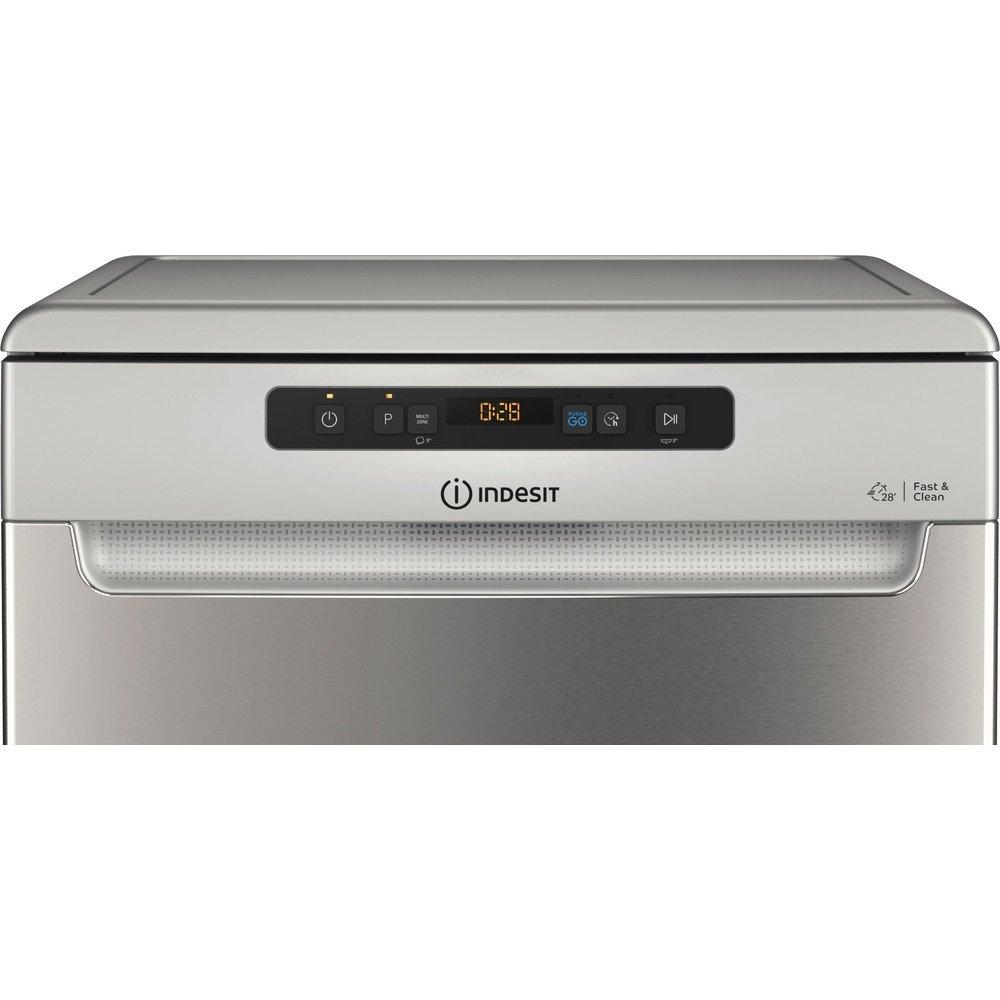 Indesit 14 Place Settings 8 Program Freestanding Dishwasher (DFO 3C23 X UK) - Inox