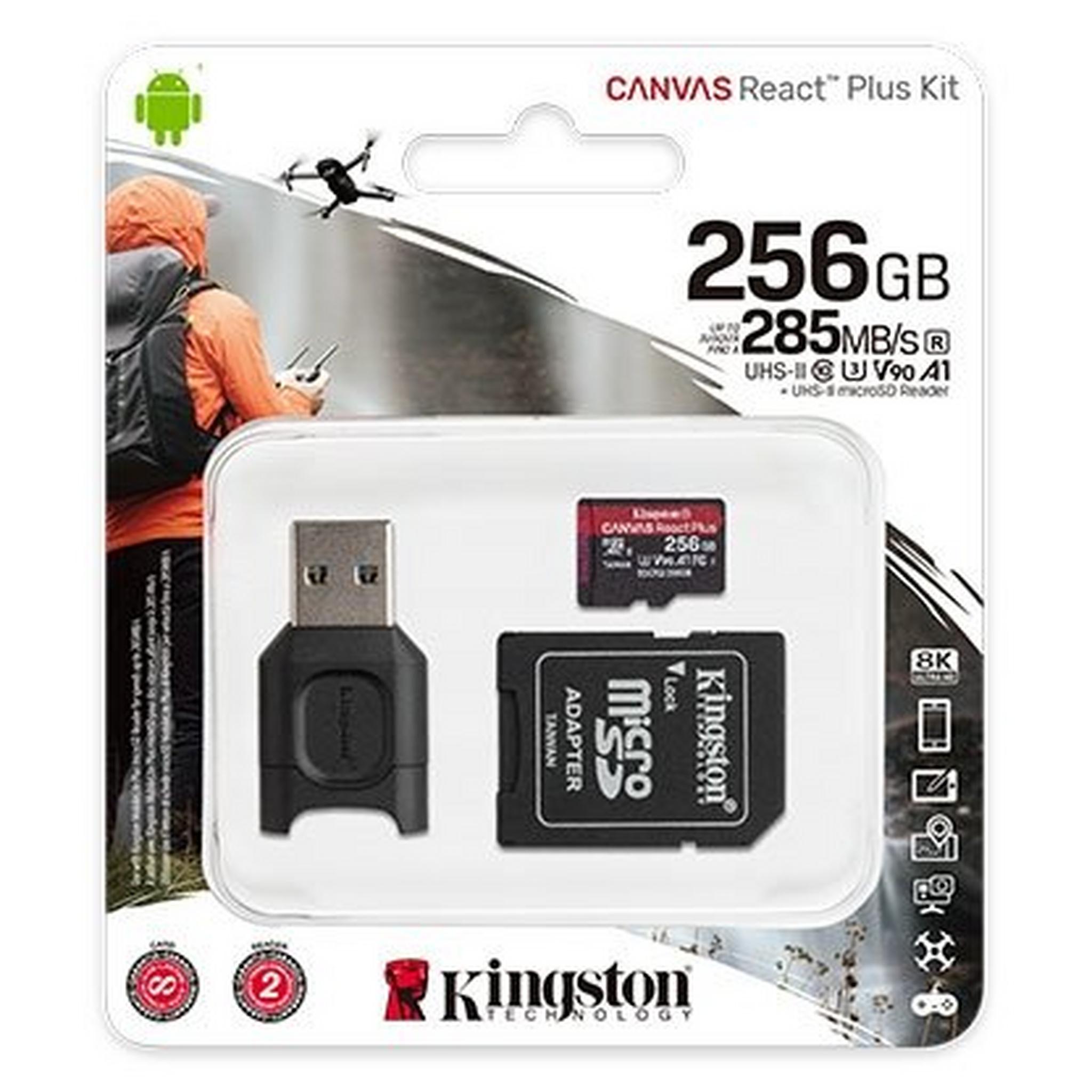 Kingston Canvas Select Plus 256GB MSDXC+SDCR2 UHS-II Memory Card + Adapter+ Reader