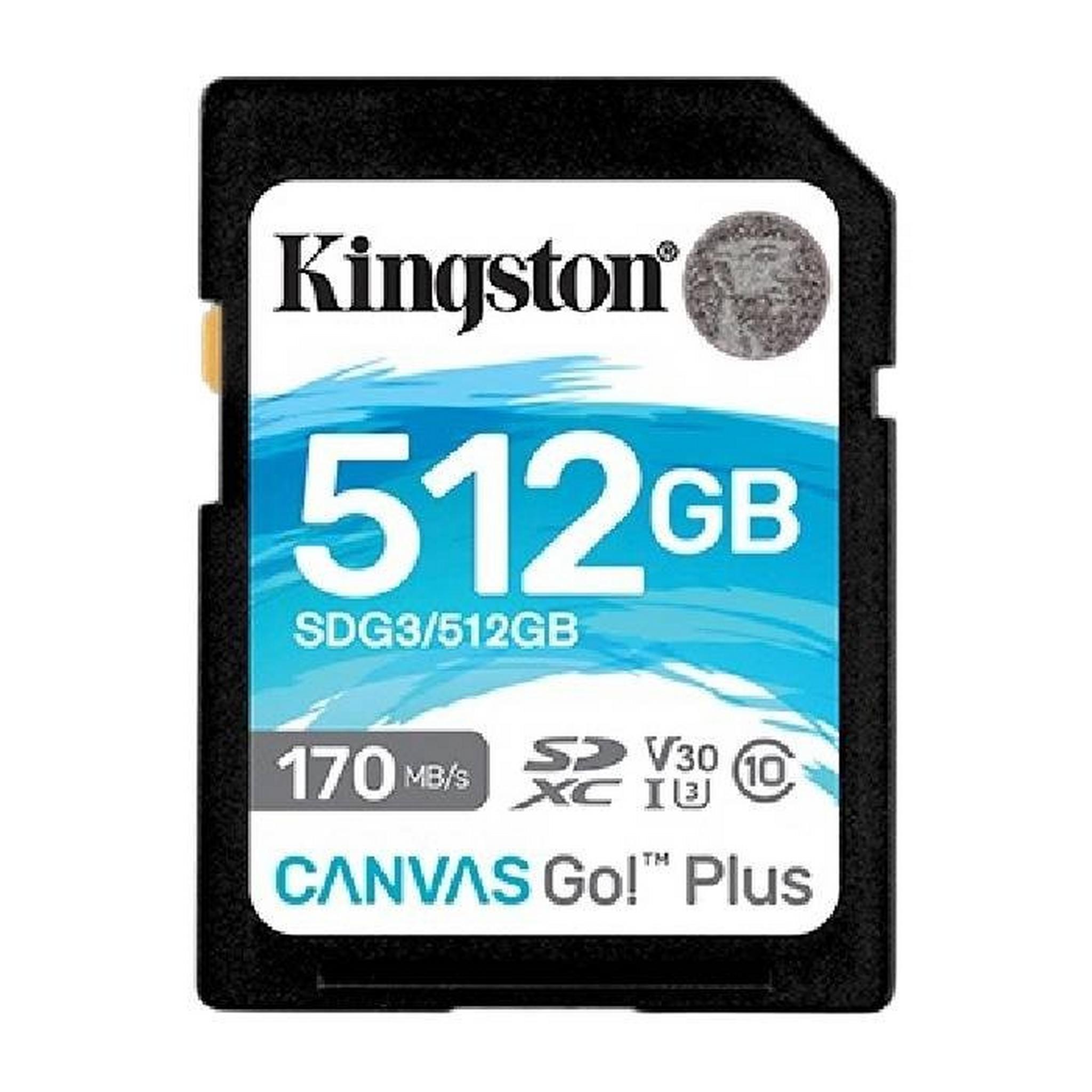 Kingston Go Memory Card 512GB SDXC CGP UHS-I Plus SD