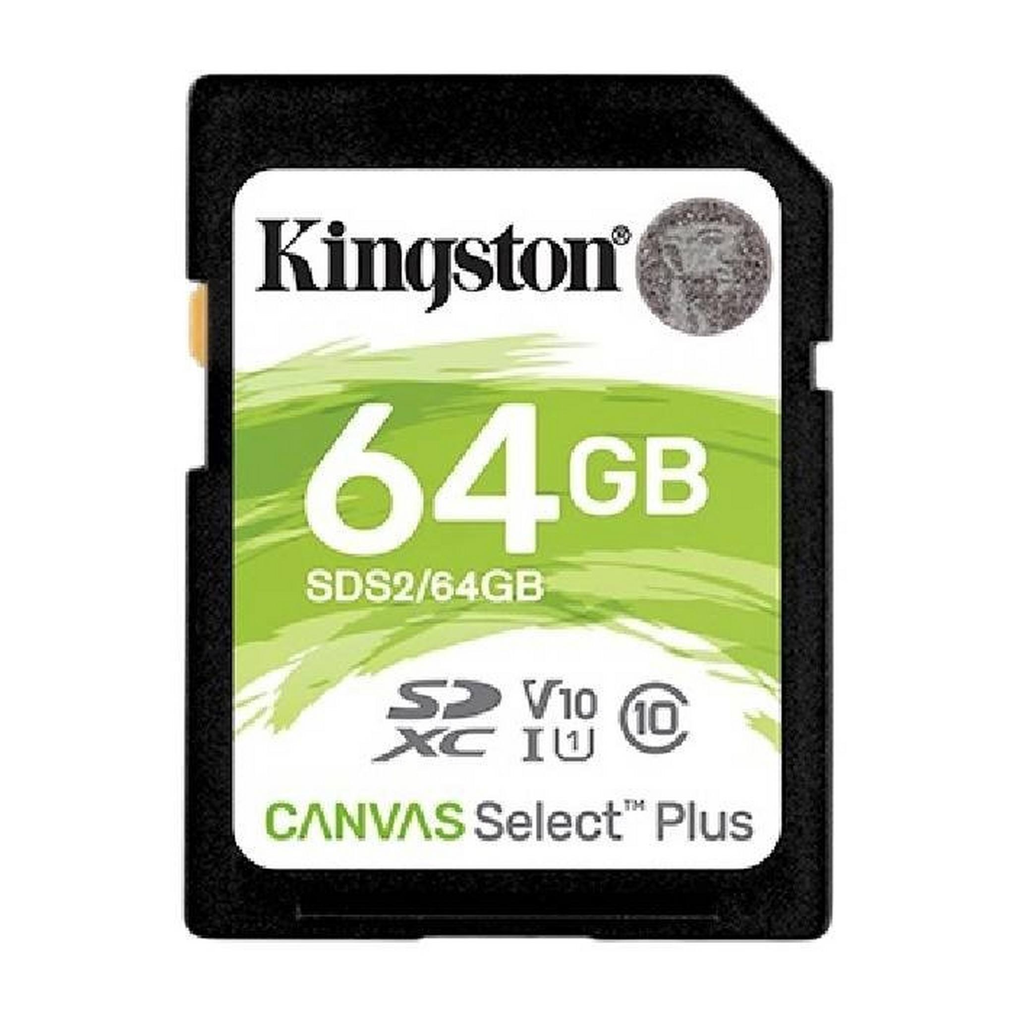 Kingston Canvas Select Memory Card 64GB SDXC UHS-I Plus SD Card