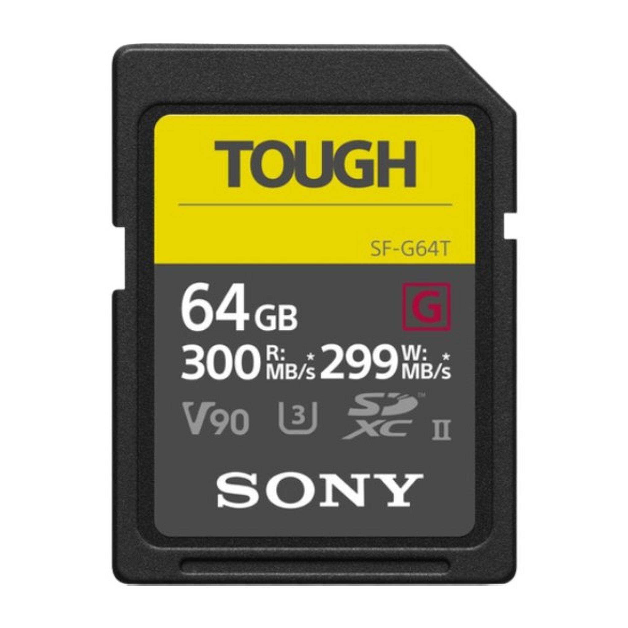 بطاقة ذاكرة سوني اس-اف-جي-تاف UHS-II SDXC بسعة 64 جيجابايت