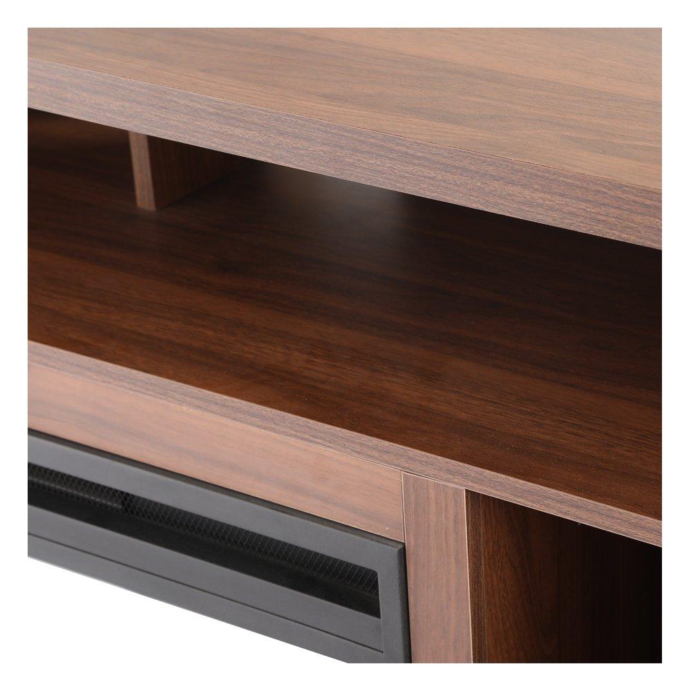 طاولة تلفزيون 65 بوصة مع مدفأة كهربائية من ونسا  - بني (A-001FT)