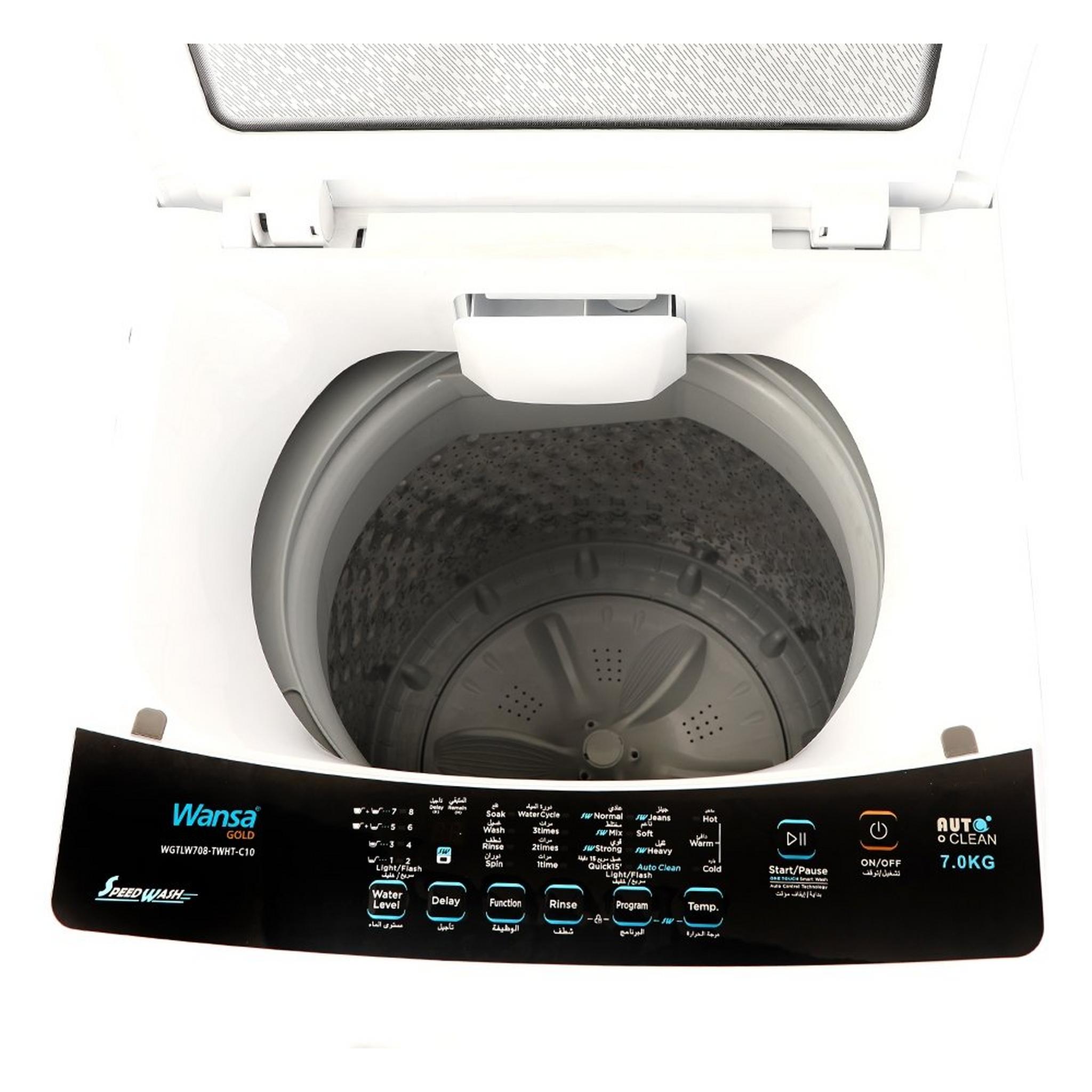 Wansa Gold  7KG Top Load Washing Machine (WGTLW708-TWHT-C10)