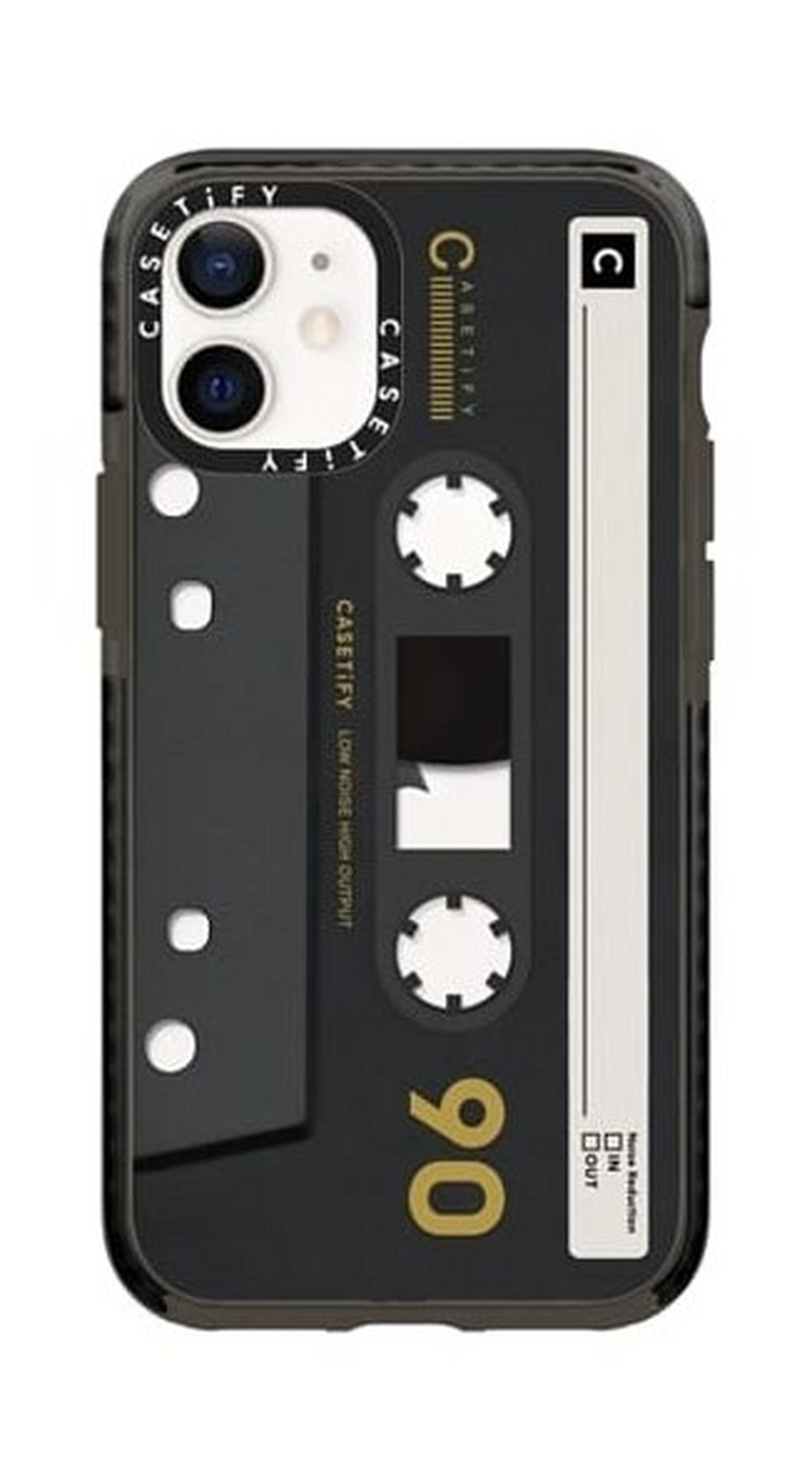 Casetify Cassette iPhone 12 Mini Back Case - Black
