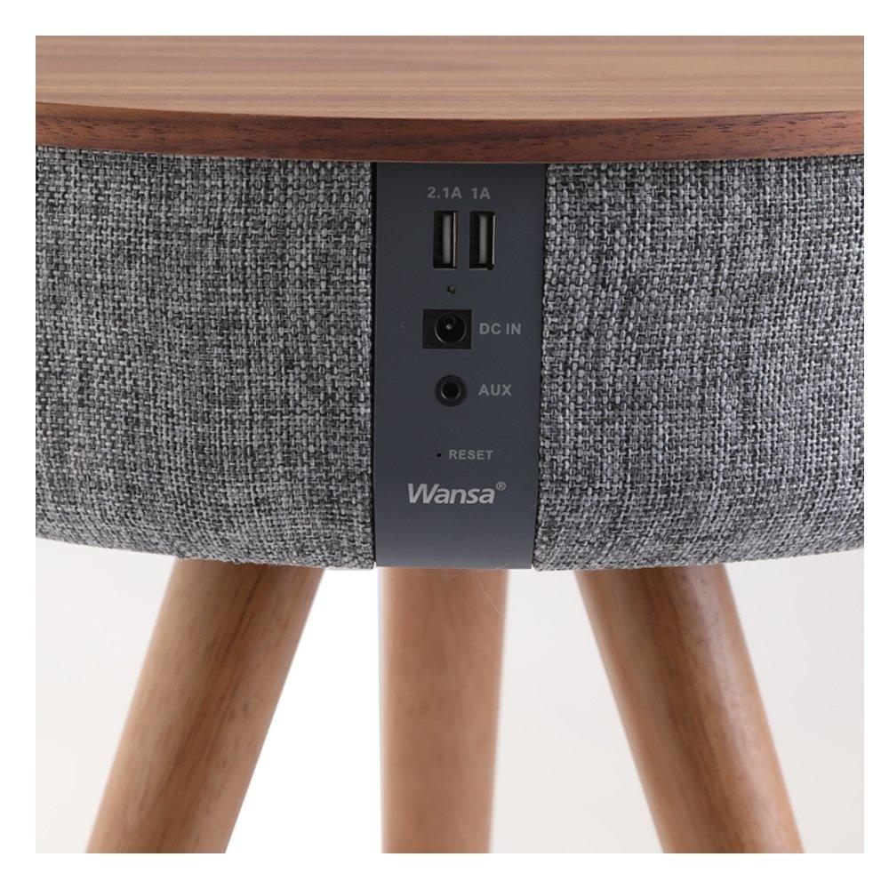 Wansa Bluetooth Table Speaker Wireless Charging - Ash