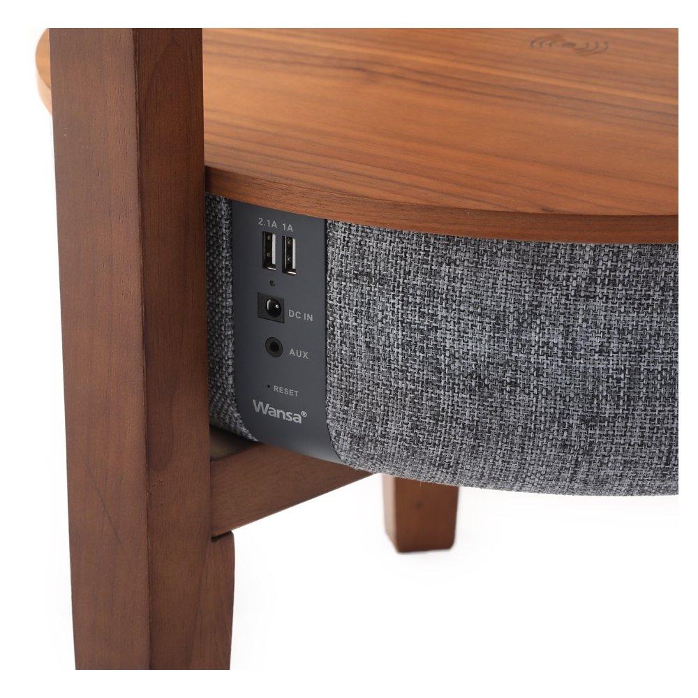 مكبر صوت بتقنية البلوتوث وشحن لاسلكي بشكل طاولة من ونسا  (BT-Z8A) - بني