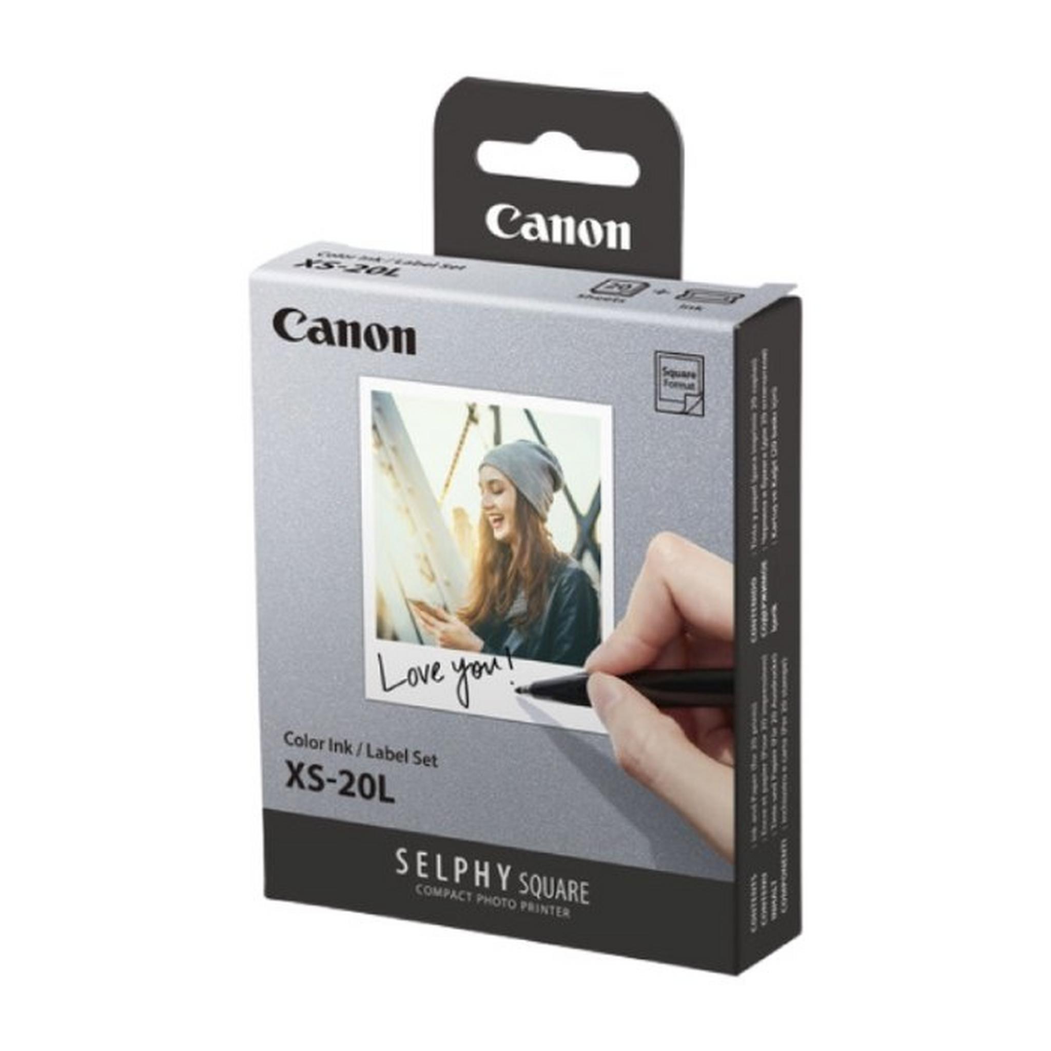 Canon Selphy Color Ink and Label Set - 20 Sheets (XS-20L)