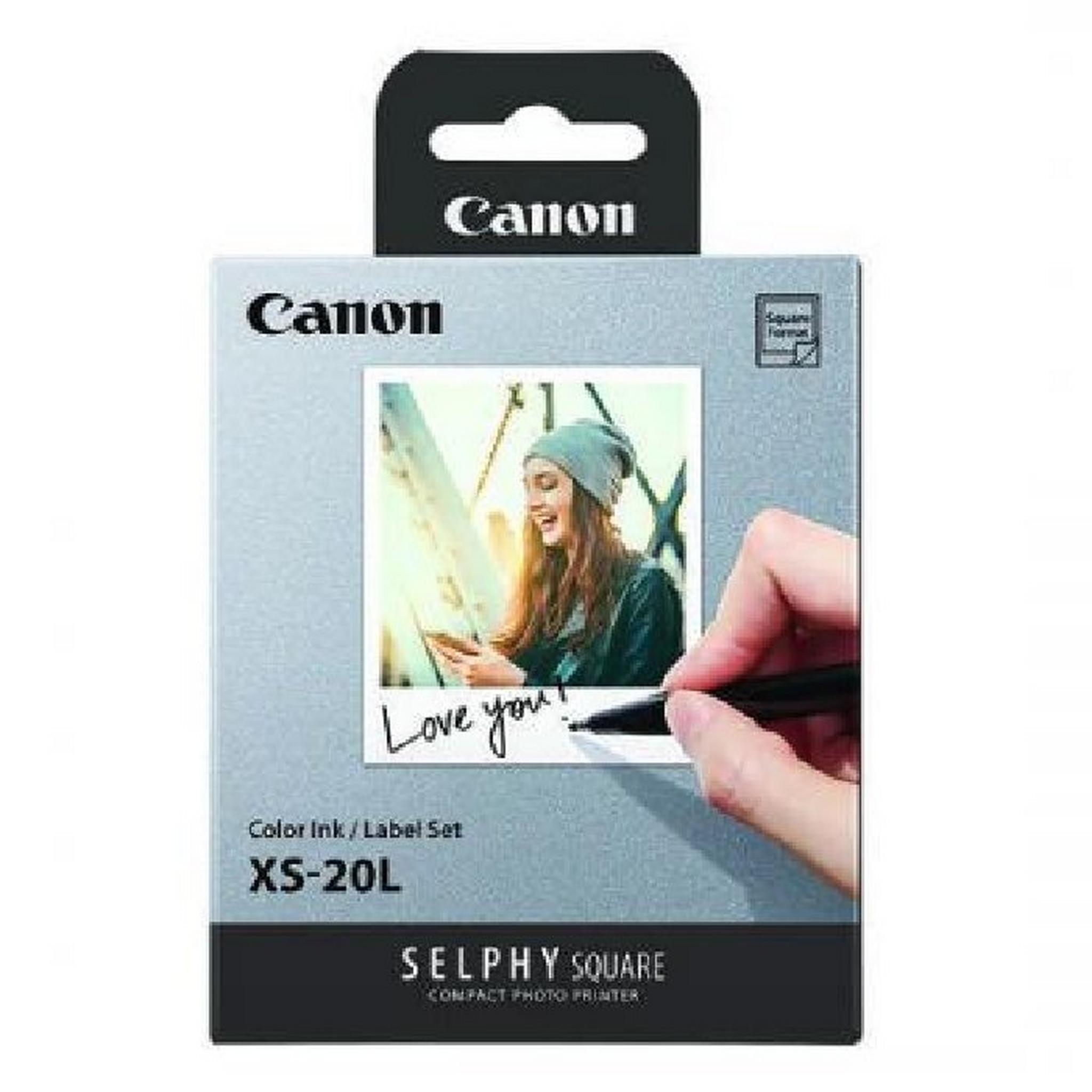 Canon Selphy Color Ink and Label Set - 20 Sheets (XS-20L)