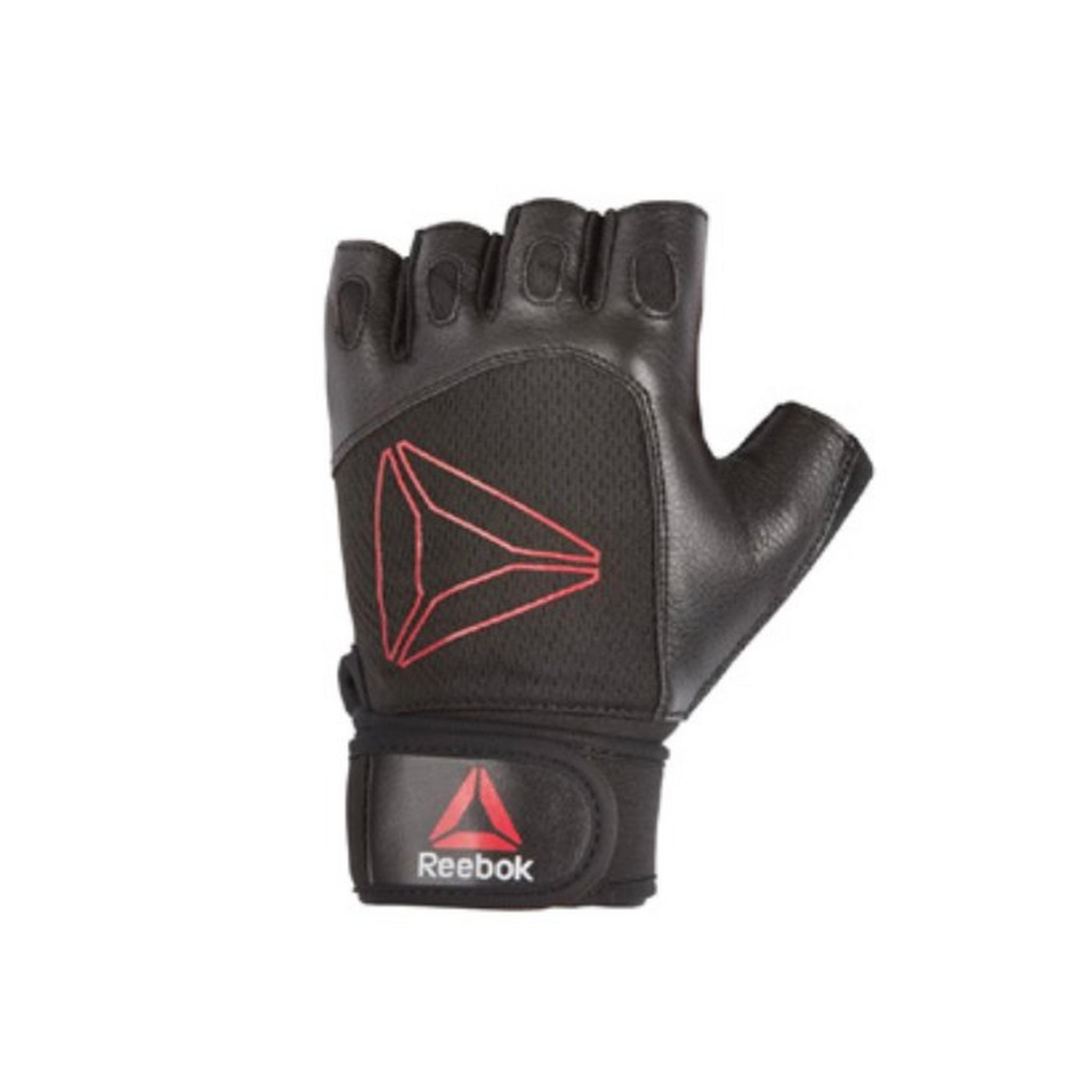 Reebok Lifting Gloves, RAGB-15613 - Black and Red - Small