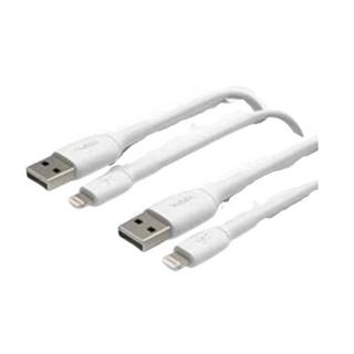Buy Belkin 1m usb-a to lightning cable (dual pack) - white in Saudi Arabia