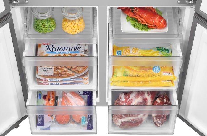 ثلاجة بأربعة أبواب من هاير، 20.7 قدم مكعب، 858 لتر، HRF-820BG -أسود